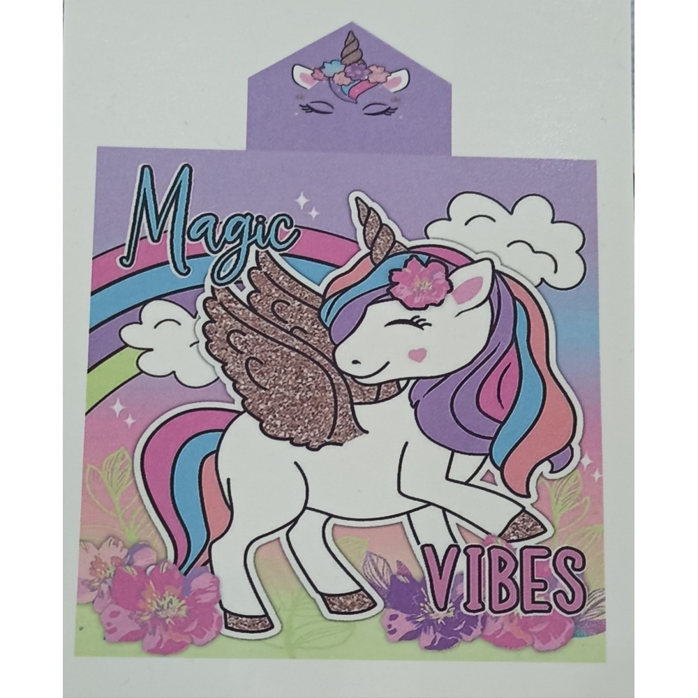 Poncho de Playa Infantil - Unicornio Mágico