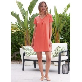 Camisola de Algodón modal de Mujer en Color Coral