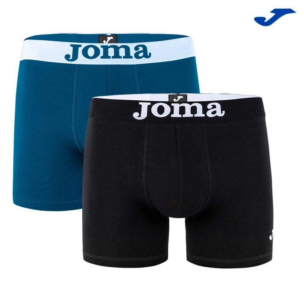 Bóxer Joma pack 2 unidades algodón elástico azul/negro