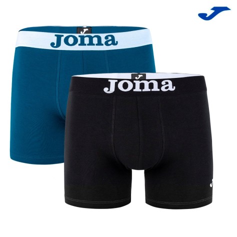 Bóxer Joma pack 2 unidades algodón elástico azul/negro