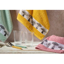 Paños de cocina de rizo set 4 unidades modelo boletus