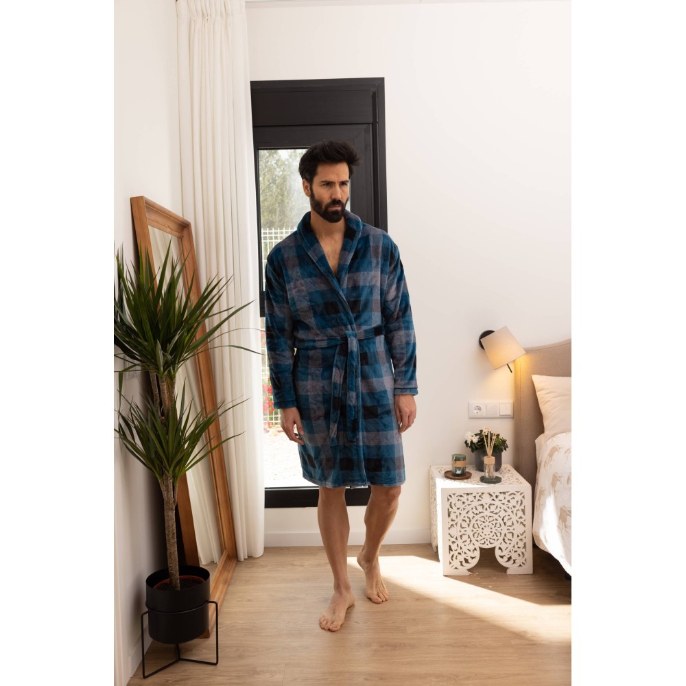 Bata de Hombre de Coralina Ulises | Comodidad y Estilo Cuadros