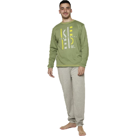 Pijama Invierno Hombre – Edición "Keep Going" (100% Algodón Afelpado)