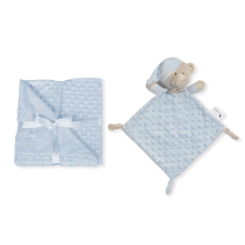 Set manta + dou dou osito azul