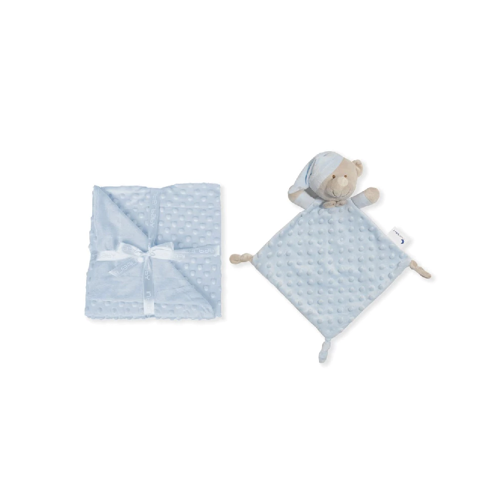 Set manta + dou dou osito azul