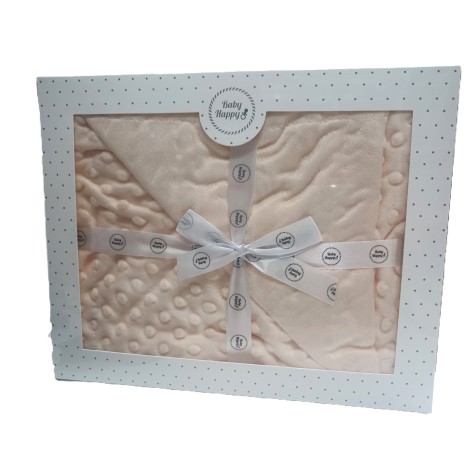 Manta bebé burbujas beige 21509