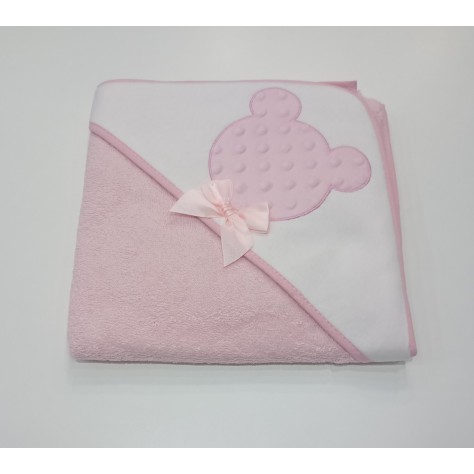 Capa de baño osito rosa