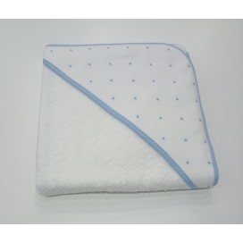 Capa de baño topitos azul
