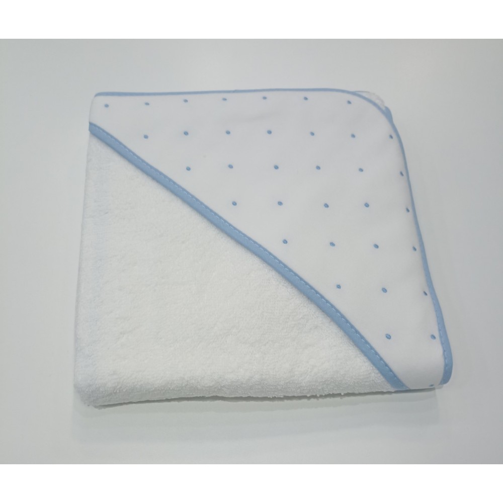 Capa de baño topitos azul