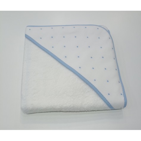 Capa de baño topitos azul