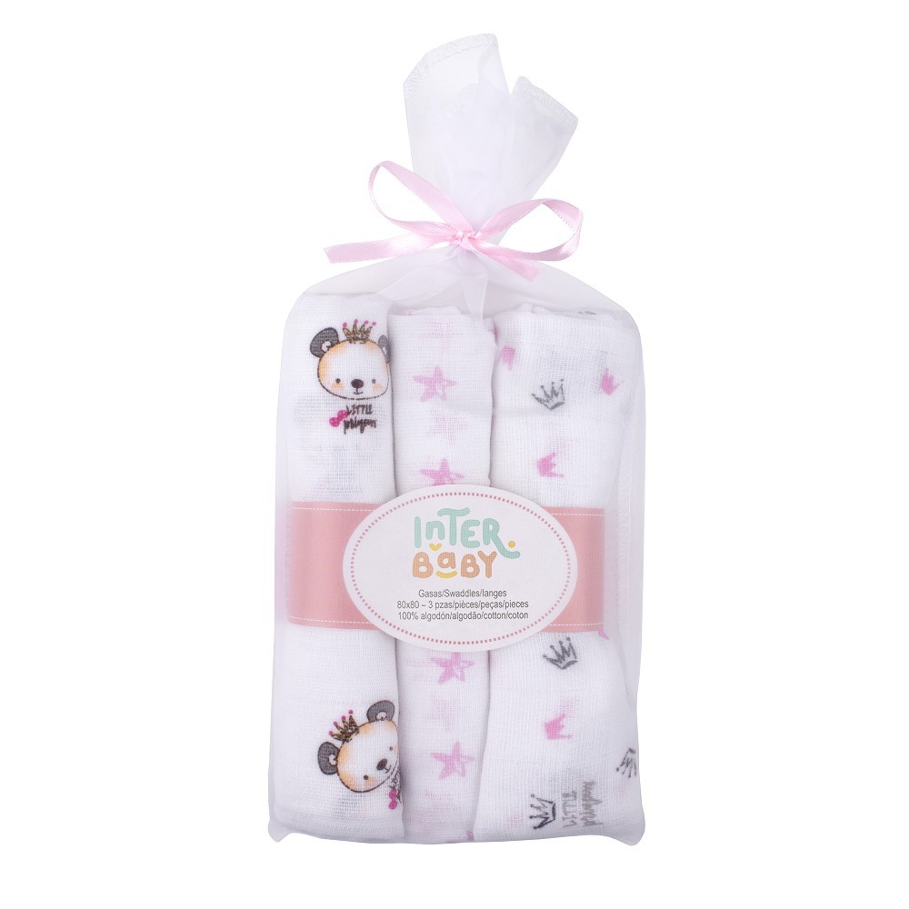Pack de gasas rosa