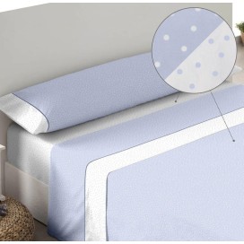 Juego de sábanas topitos azul