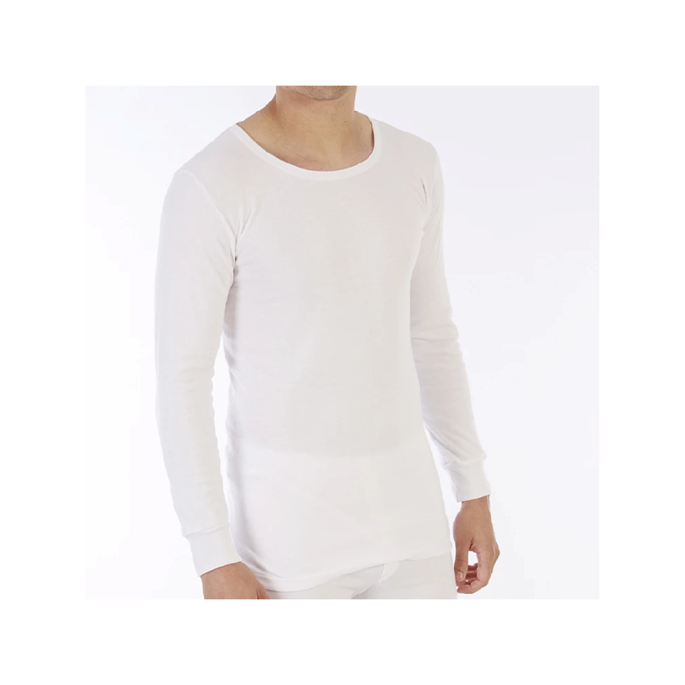 Camiseta interior térmica hombre manga larga cuello redondo