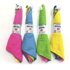 Pack de 4 Paños de Limpieza de Microfibra Multiusos - Extra Absorbentes (30x40 cm)