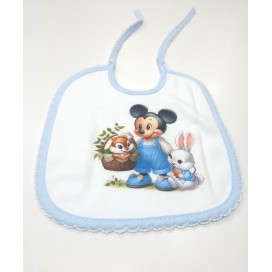 Babero Mickey Mouse azul– Suavidad y Encanto para tu Bebé