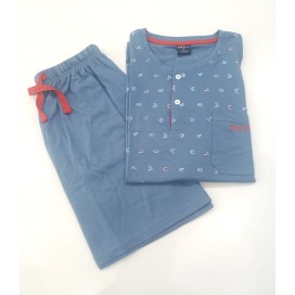 Pijama de Hombre Azul Náutico – Estilo y confort en cada descanso