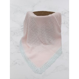 Toquilla de bebé rosa con...