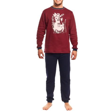 Pijama de algodón de hombre "Music" – Cálido y Afelpado de Invierno