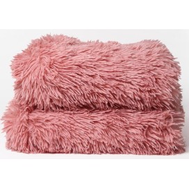Manta Plaid "Flou" Rosa 130x160 cm – Suavidad, Calidez y Estilo Romántico