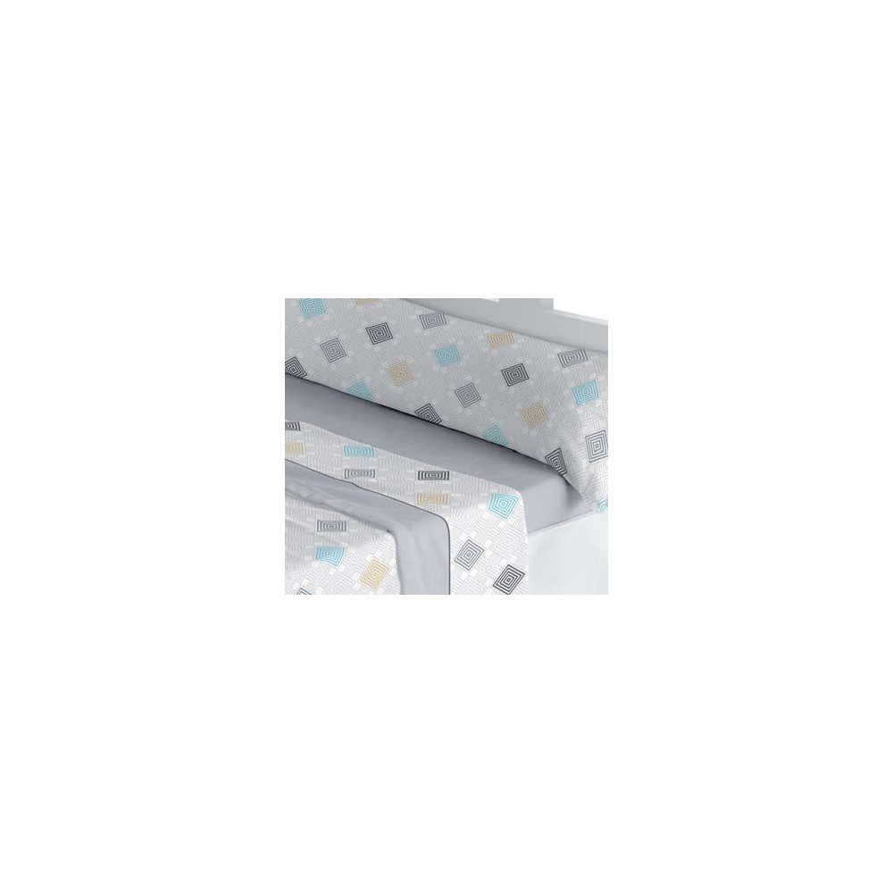 Juego de Sábanas de Pirineo Térmico “Vega Gris” (cama 160) – Elegancia, Calidez y Suavidad Acogedora