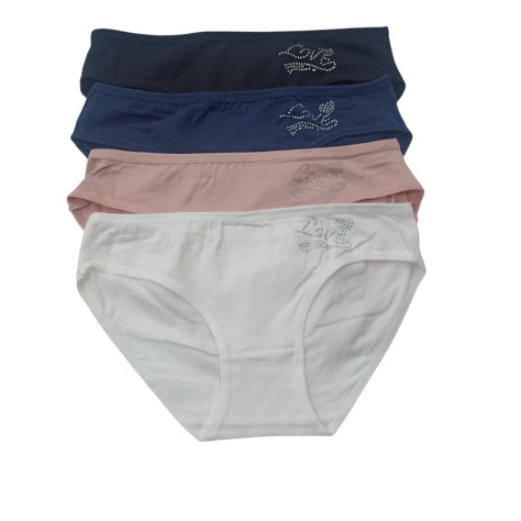 Pack de 3 Braguitas "Love" de algodón–  Colores Suaves y Cómodos