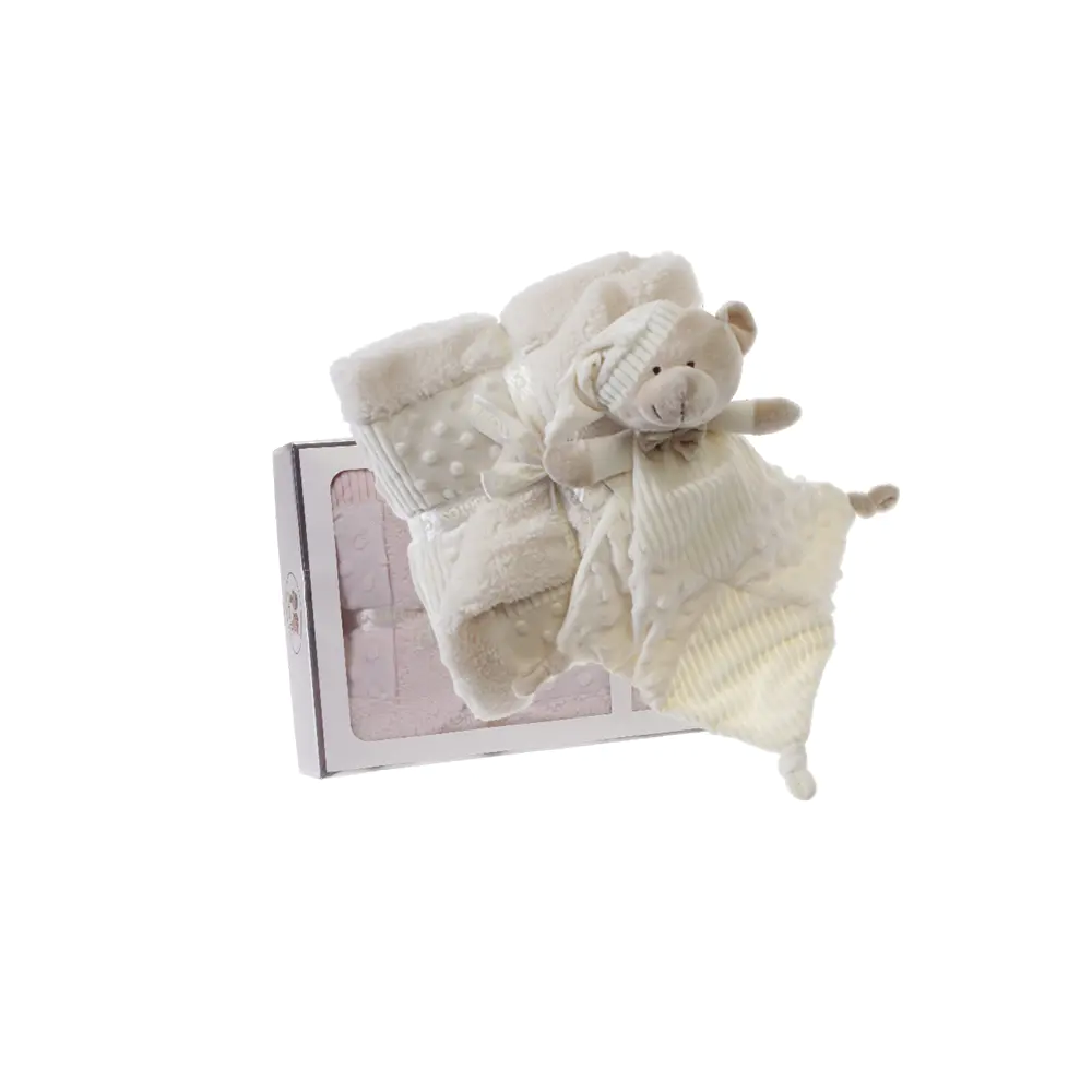 Pack Dou Dou y Mantita 80x110 cm – Color Beige | Gamberritos