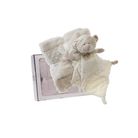Pack Dou Dou y Mantita 80x110 cm – Color Beige | Gamberritos