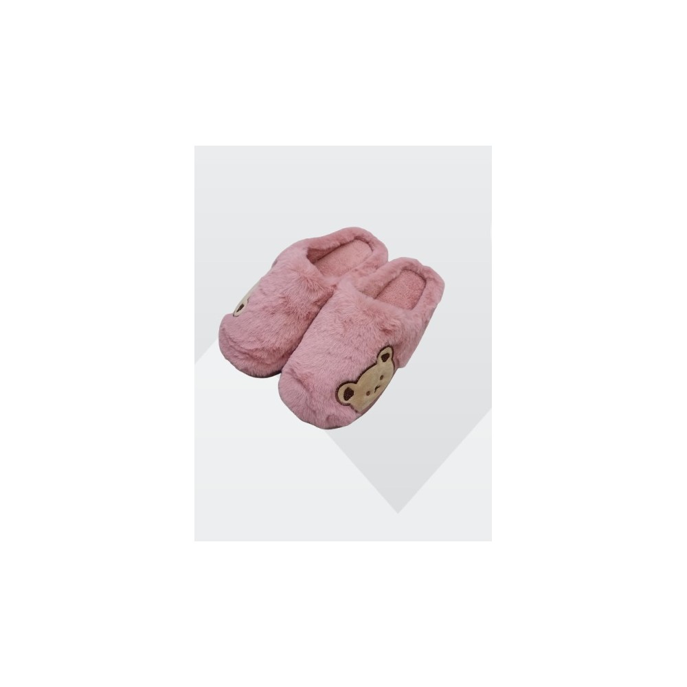 Zapatillas de Casa Rosa con Peluche y Carita de Oso – Comodidad y Dulzura en Cada Paso