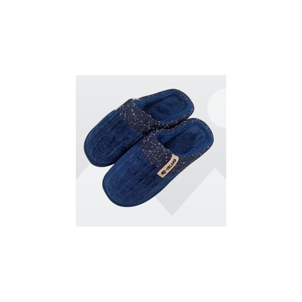 Zapatillas de Casa para Hombre en Color Azul Marino – Cálidas, Cómodas y Antideslizantes