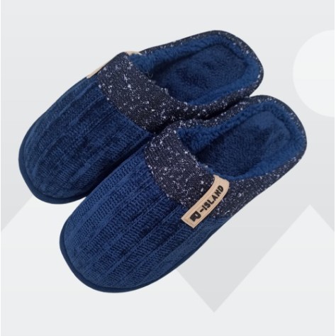 Zapatillas de Casa para Hombre en Color Azul Marino – Cálidas, Cómodas y Antideslizantes