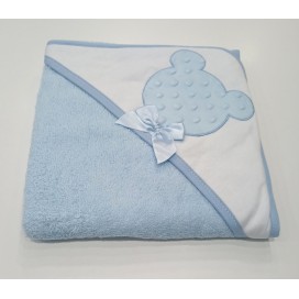 capa de baño osito azul