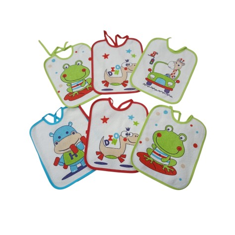 Pack de 3 Baberos de Rizo 100% Algodón – Impermeables y Suaves