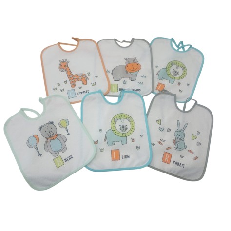 Pack de 3 Baberos Infantiles  – Rizo de Algodón e Impermeables