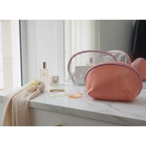 Pack Dúo: Neceser de Viaje & Cosmética – Soft Peach & Lavender