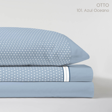 Juego de Sábanas Otto Azul Océano – Frescura y Estilo Atemporal
