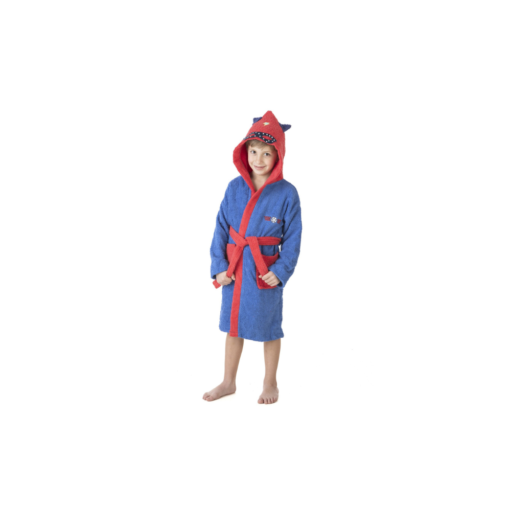 Albornoz Infantil Superhéroe – 100% Algodón de Rizo Absorbente
