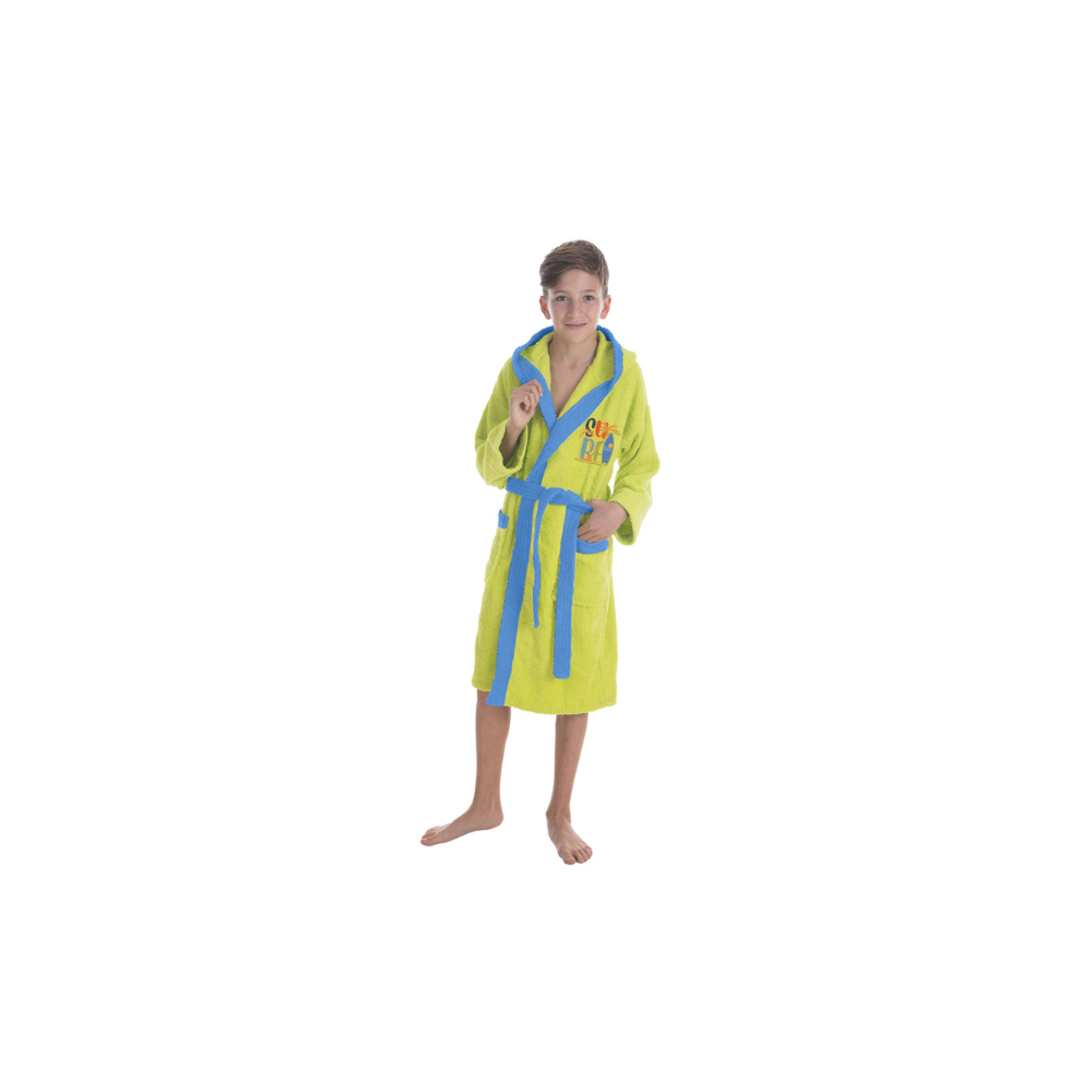 Albornoz Infantil Surf – 100% Algodón de Rizo en Lima y Azul