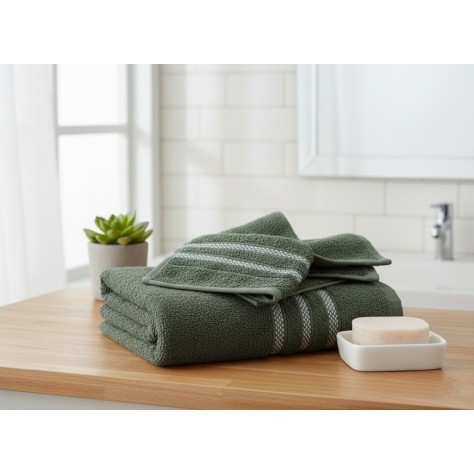 Juego de Toallas 100% algodón de 550 g/m² - Color verde