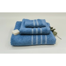 Juego de Toallas 100% algodón de 550 g/m² - Color azul
