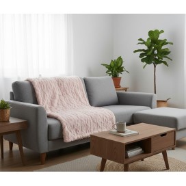 manta sobre un sofa