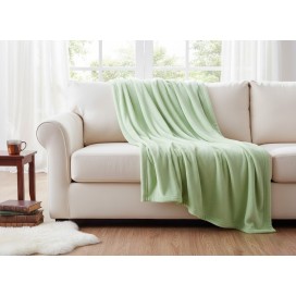 manta de sofa de coralina en color verde claro