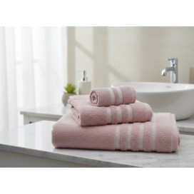 Juego de Toallas 100% algodón de 550 g/m² - Color Rosa Suave