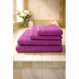 Toalla de Baño 100% Algodón Fiotex – Color Púrpura (500 g/m²)