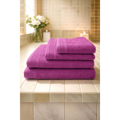 Toalla de Baño 100% Algodón Fiotex – Color Púrpura (500 g/m²)