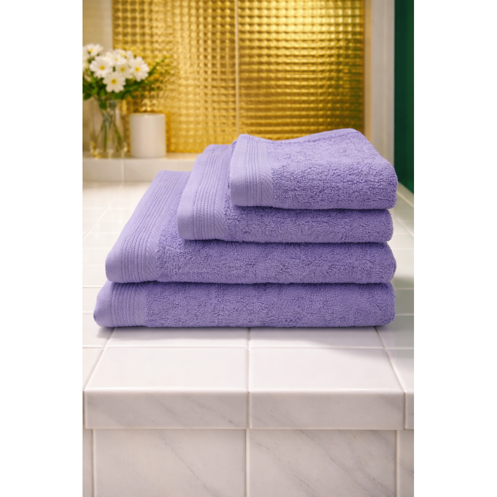 Toalla de Baño 100% Algodón Fiotex – Color Violeta (500 g/m²)