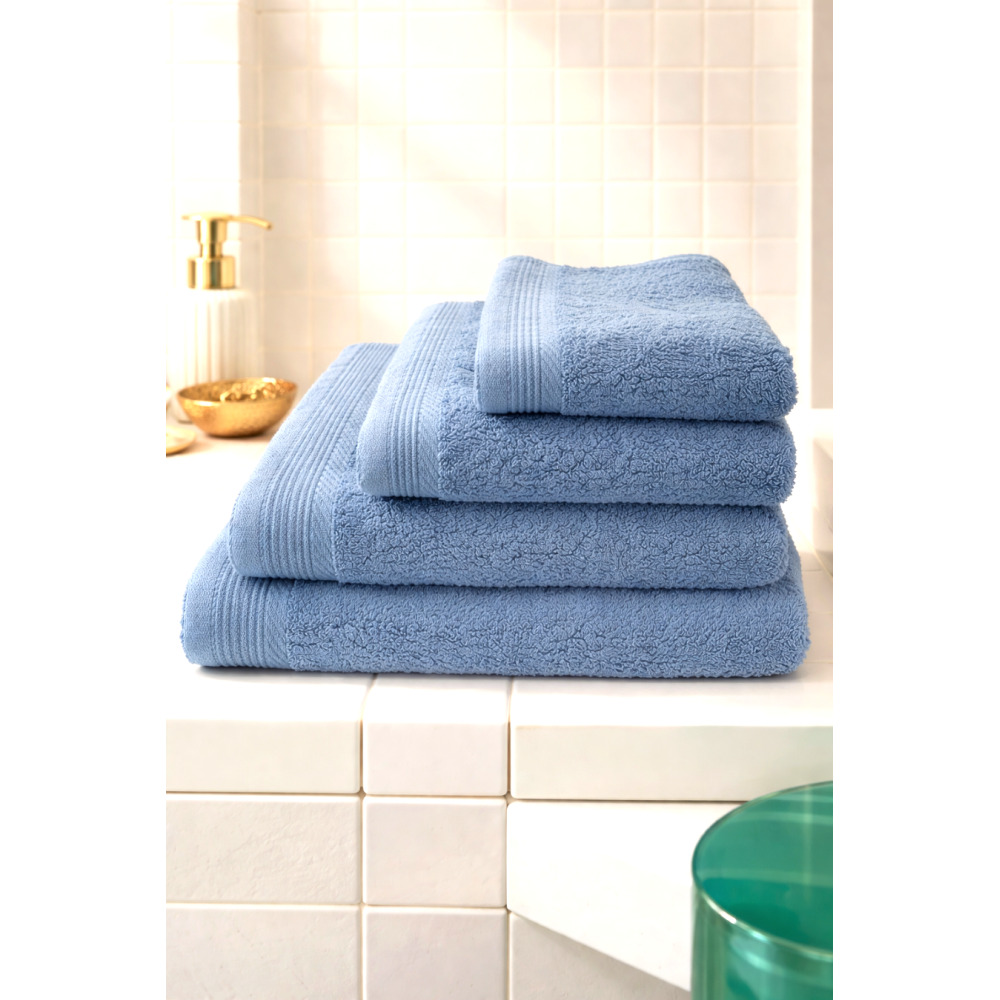 Toalla de Baño 100% Algodón Fiotex – Color Azul (500 g/m²)