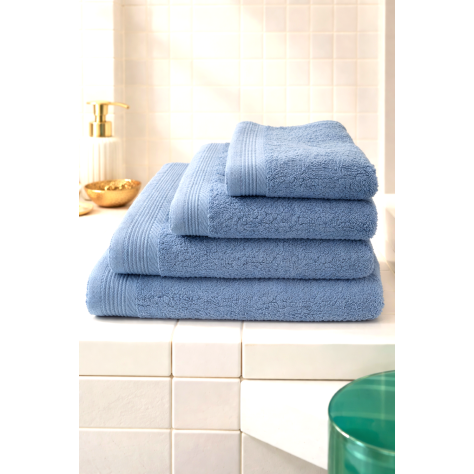 Toalla de Baño 100% Algodón Fiotex – Color Azul (500 g/m²)