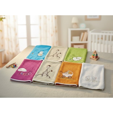 Pack de 2 Baberos con Mangas Surtidos de Rizo – 100% Algodón