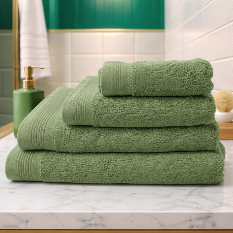Toalla de Baño 100% Algodón Fiotex – Color Verde green (500 g/m²)