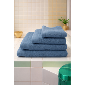 Toalla de Baño 100% Algodón Fiotex – Color Azulón (500 g/m²)